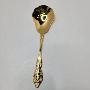 Oneida Community Golden Brahms Gold Electroplate Flatware Scalloped Casserole Sp